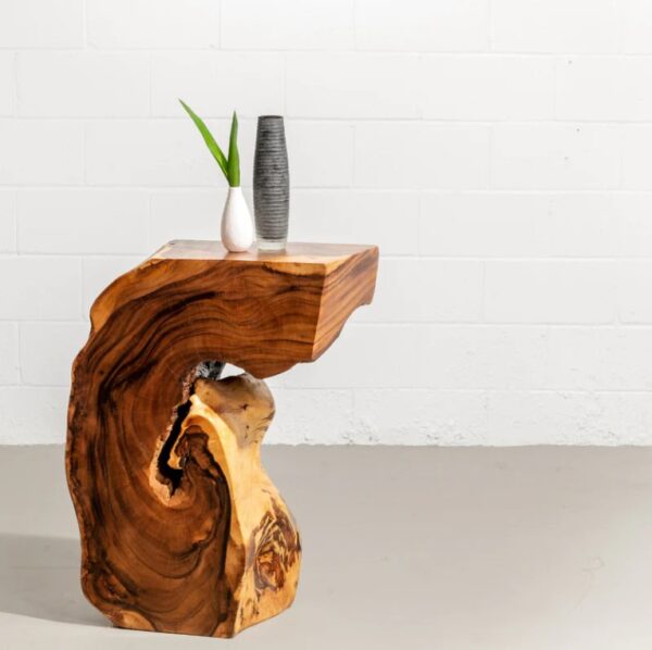 Unique, handcrafted root wood end table – a lifetime piece.